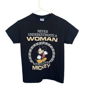 Gildan Mickey Shirt Adult Small Black‎ Graphic T-shirt Mickey Lover Short Sleeve